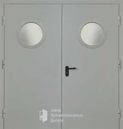 Фото двери «Двупольная с круглым стеклом EI-30» в Обнинску