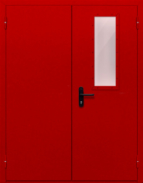 Фото двери «Двупольная со стеклом (красная)» в Обнинску