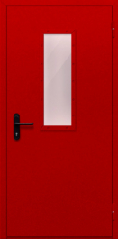 Фото двери «Однопольная со стеклом (красная)» в Обнинску