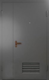 Фото двери «Техническая дверь №7 полуторная с вентиляционной решеткой» в Обнинску