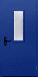 Фото двери «Однопольная со стеклом (синяя)» в Обнинску