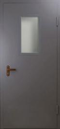 Фото двери «Техническая дверь №4 однопольная со стеклопакетом» в Обнинску