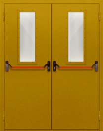 Фото двери «Двупольная со стеклом и антипаникой №65» в Обнинску